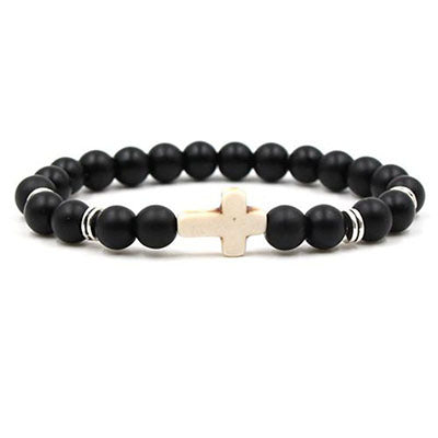 commute round natural stone unisex bracelets