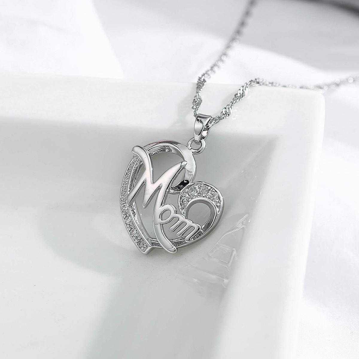 new fashion creative mother's day gift mom diamond necklace