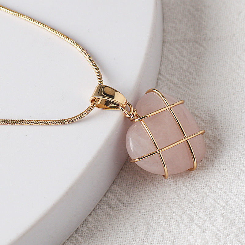 fashion heart shape crystal women's pendant necklace 1 piece