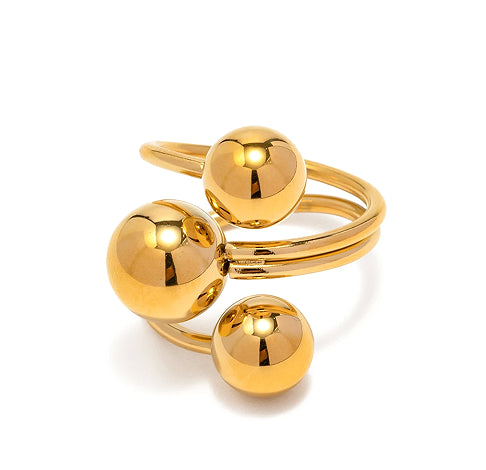 retro printing copper zircon rings