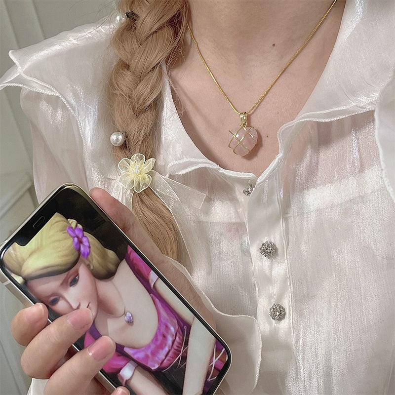 fashion heart shape crystal women's pendant necklace 1 piece