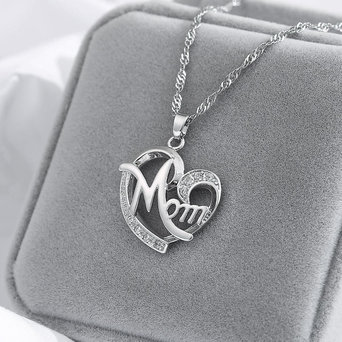 new fashion creative mother's day gift mom diamond necklace