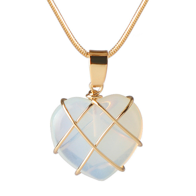 fashion heart shape crystal women's pendant necklace 1 piece