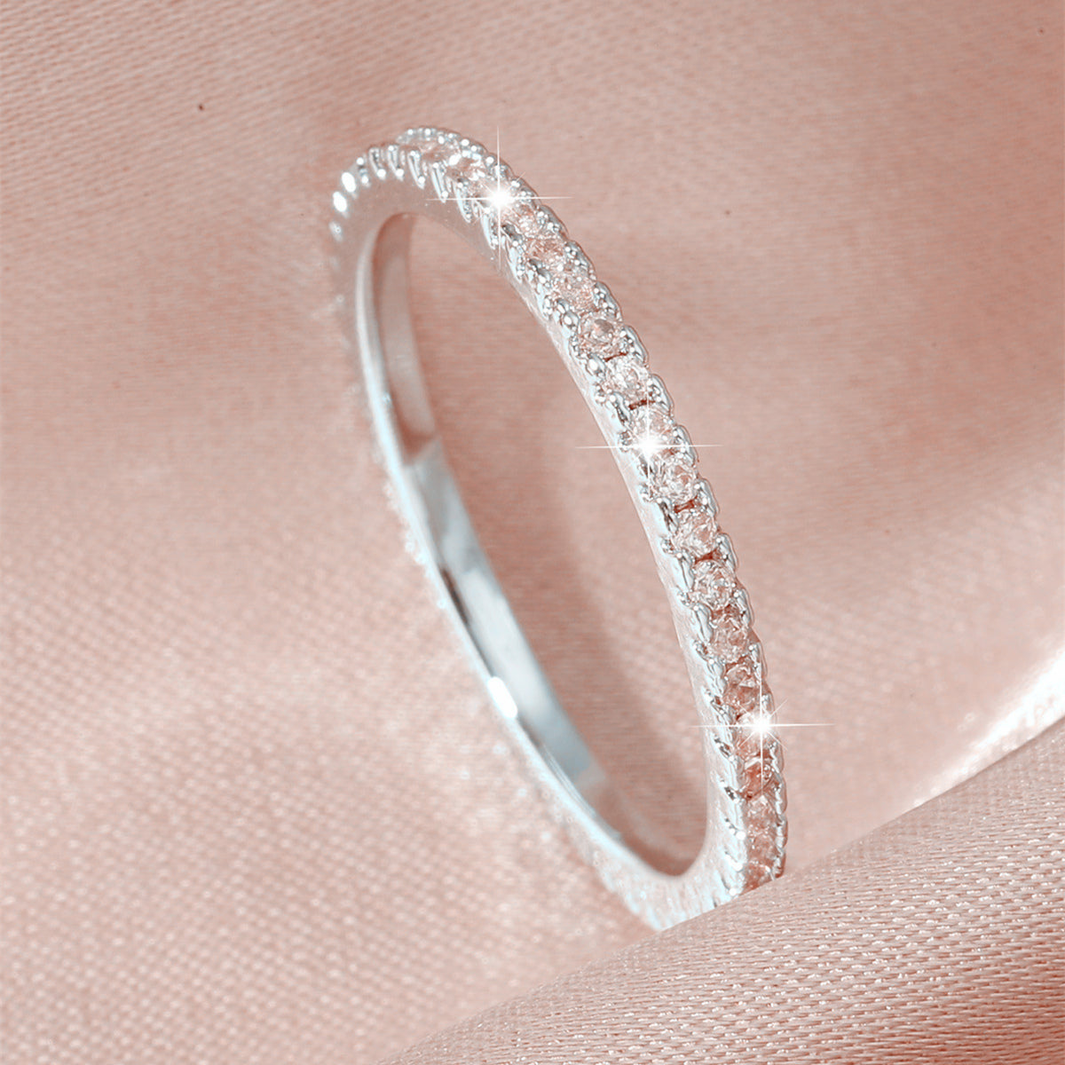 retro printing copper zircon rings