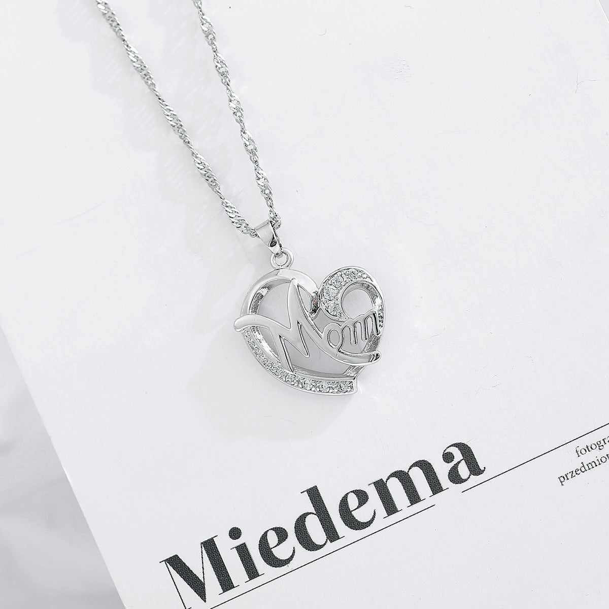 new fashion creative mother's day gift mom diamond necklace