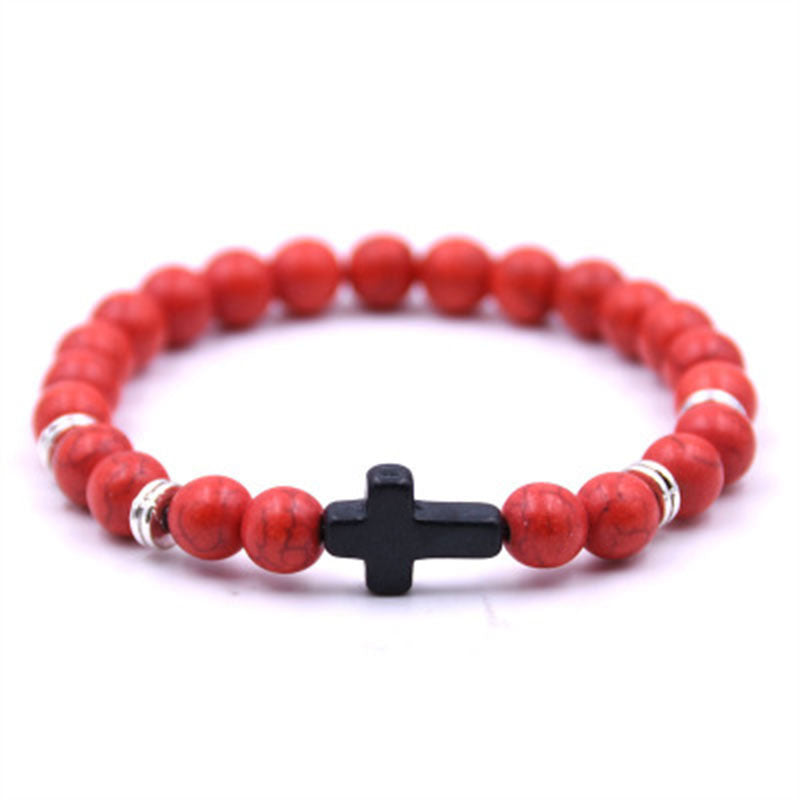 commute round natural stone unisex bracelets