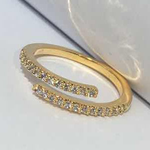 retro printing copper zircon rings