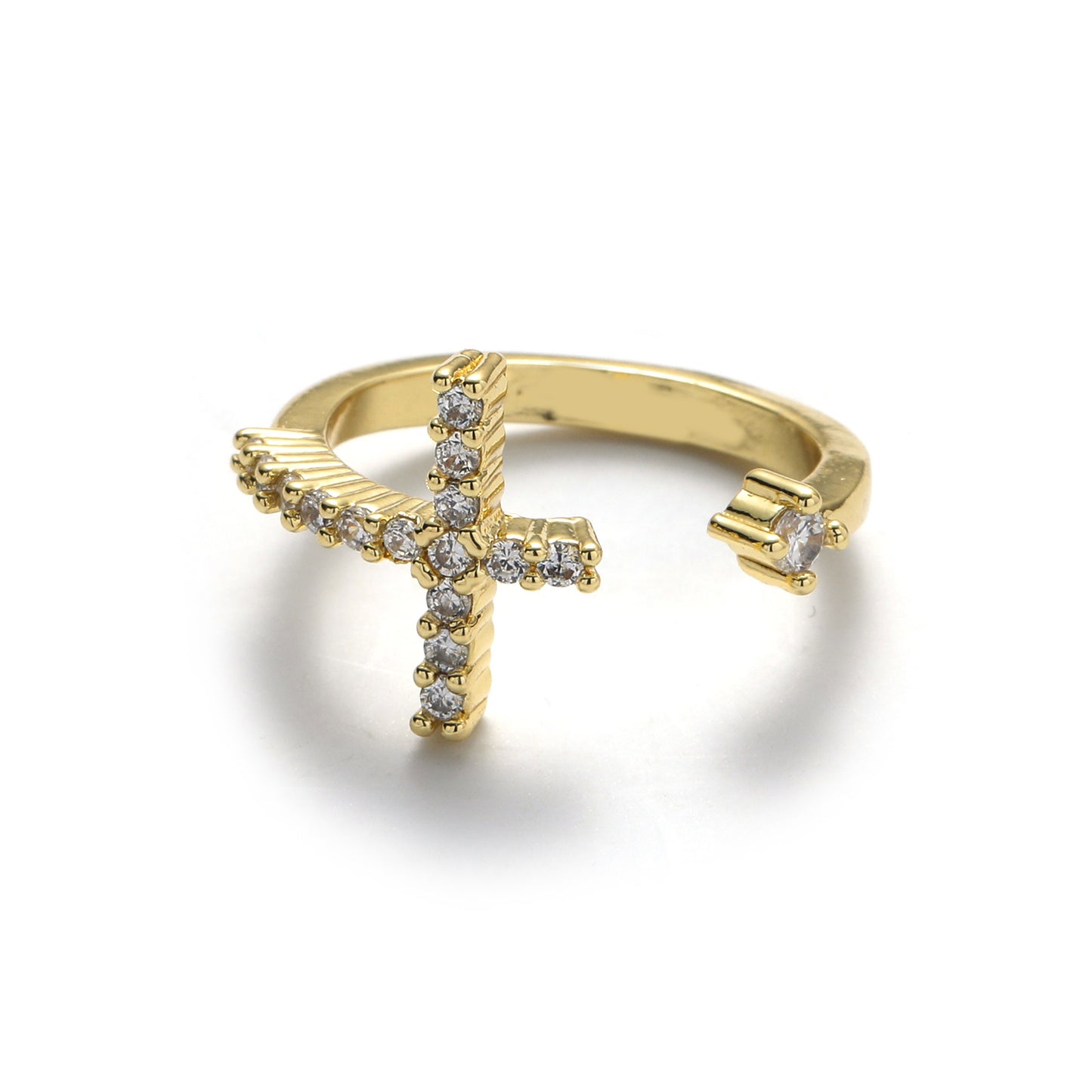 retro printing copper zircon rings