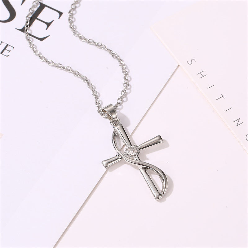 fashion cross alloy plating women's necklace