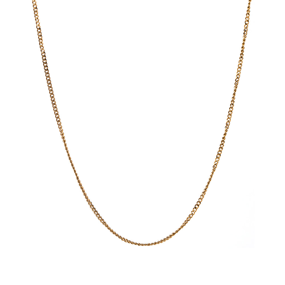 casual simple style solid color stainless steel 18k gold plated necklace