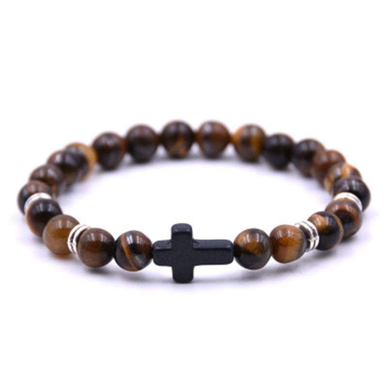 commute round natural stone unisex bracelets