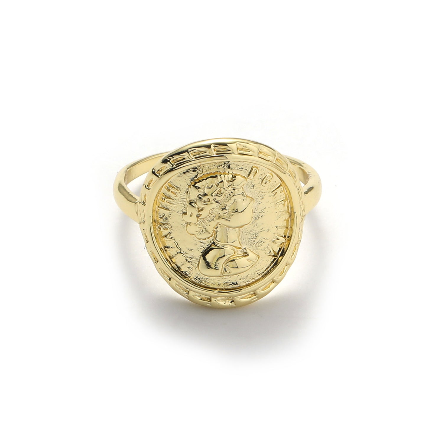 retro printing copper zircon rings