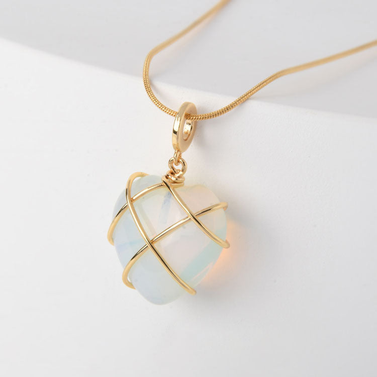 fashion heart shape crystal women's pendant necklace 1 piece