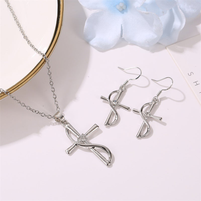 fashion cross alloy plating women's necklace