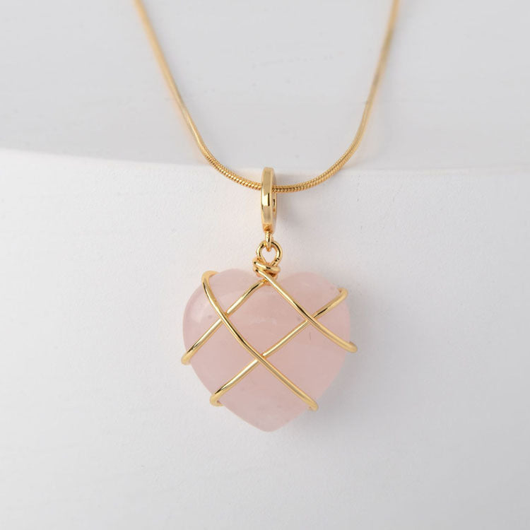 fashion heart shape crystal women's pendant necklace 1 piece