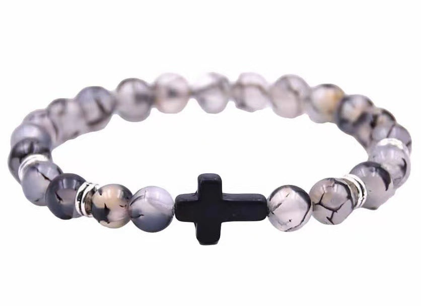 commute round natural stone unisex bracelets