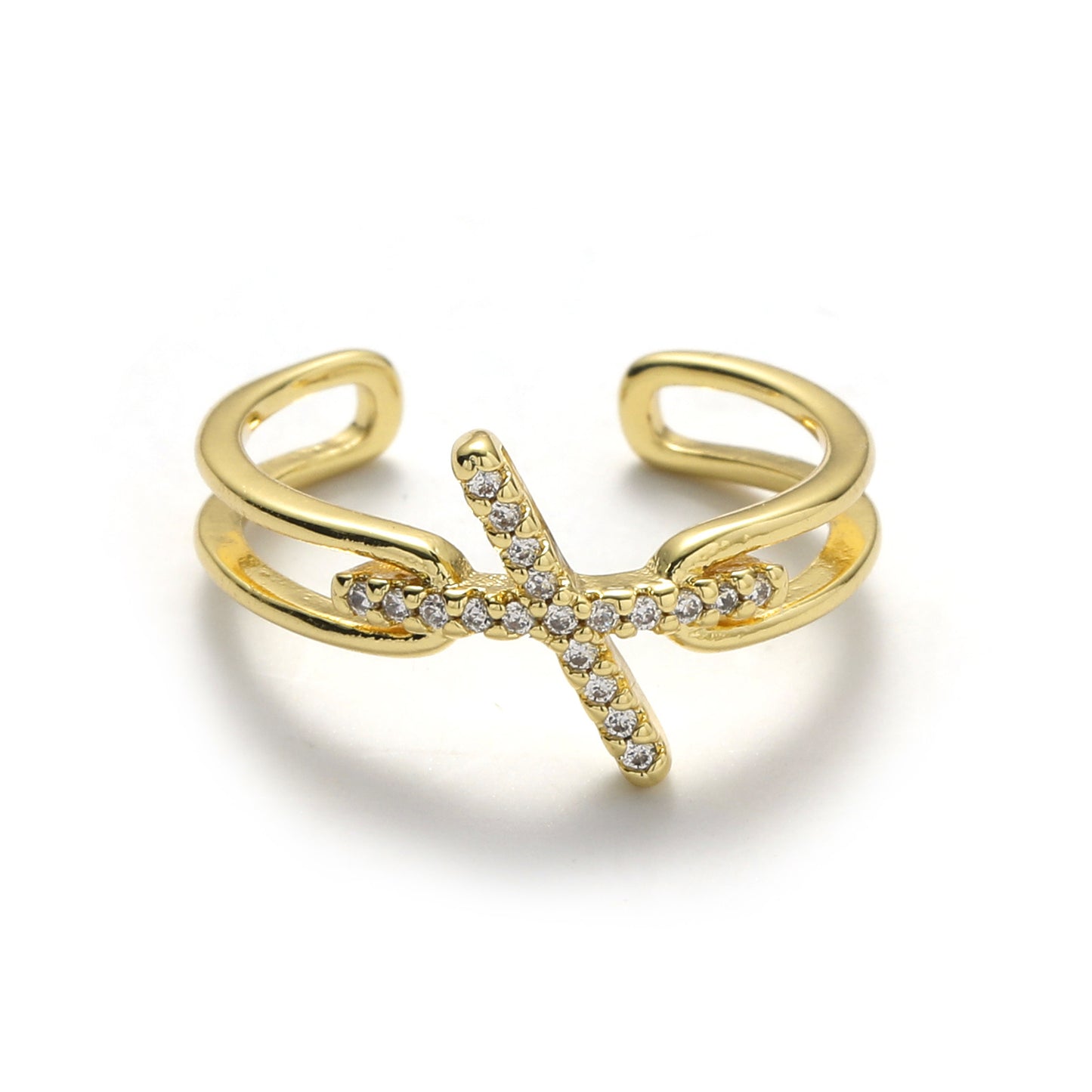 retro printing copper zircon rings