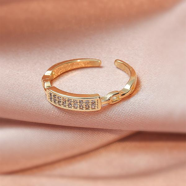 retro printing copper zircon rings