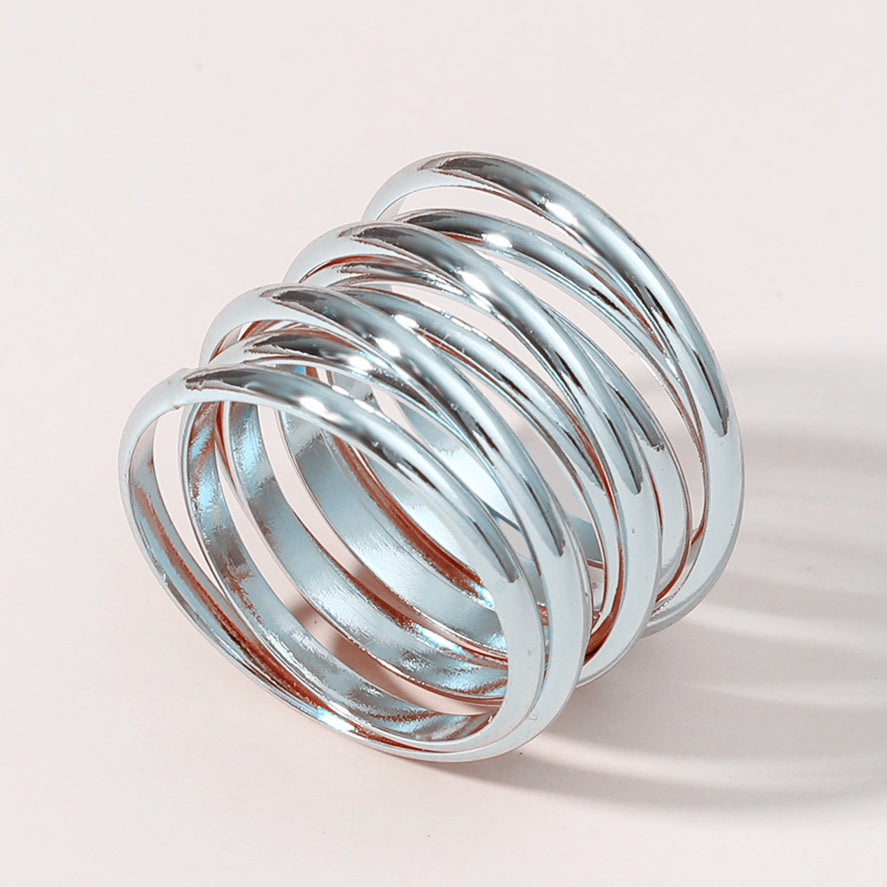 retro printing copper zircon rings