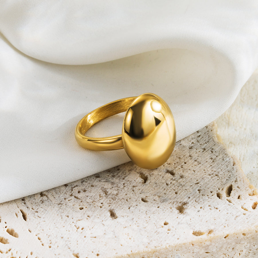 ig style simple style geometric stainless steel plating 18k gold plated rings