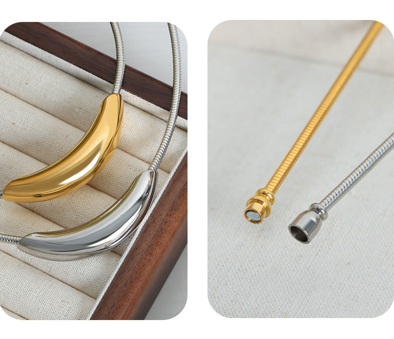 304 Stainless Steel Simple Style Classic Style Plating Solid Color Choker
