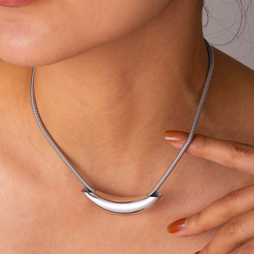 304 Stainless Steel Simple Style Classic Style Plating Solid Color Choker