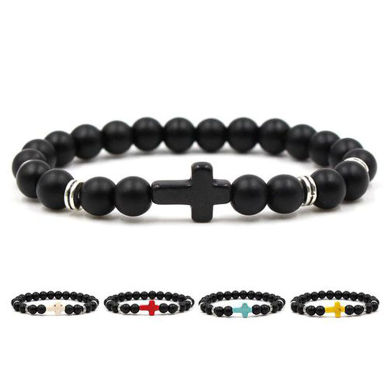 commute round natural stone unisex bracelets