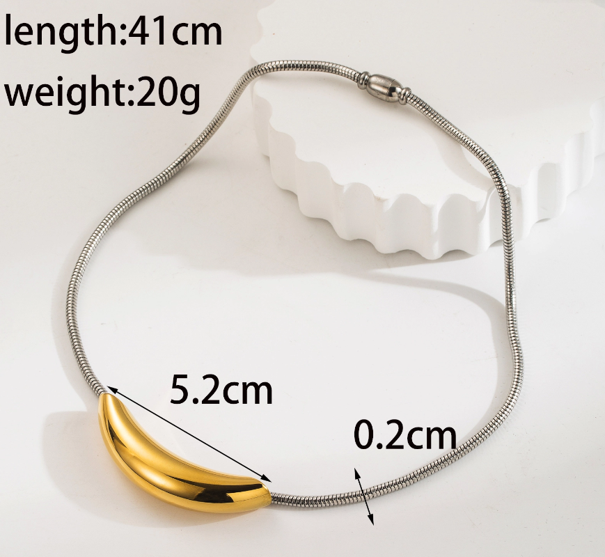 304 Stainless Steel Simple Style Classic Style Plating Solid Color Choker