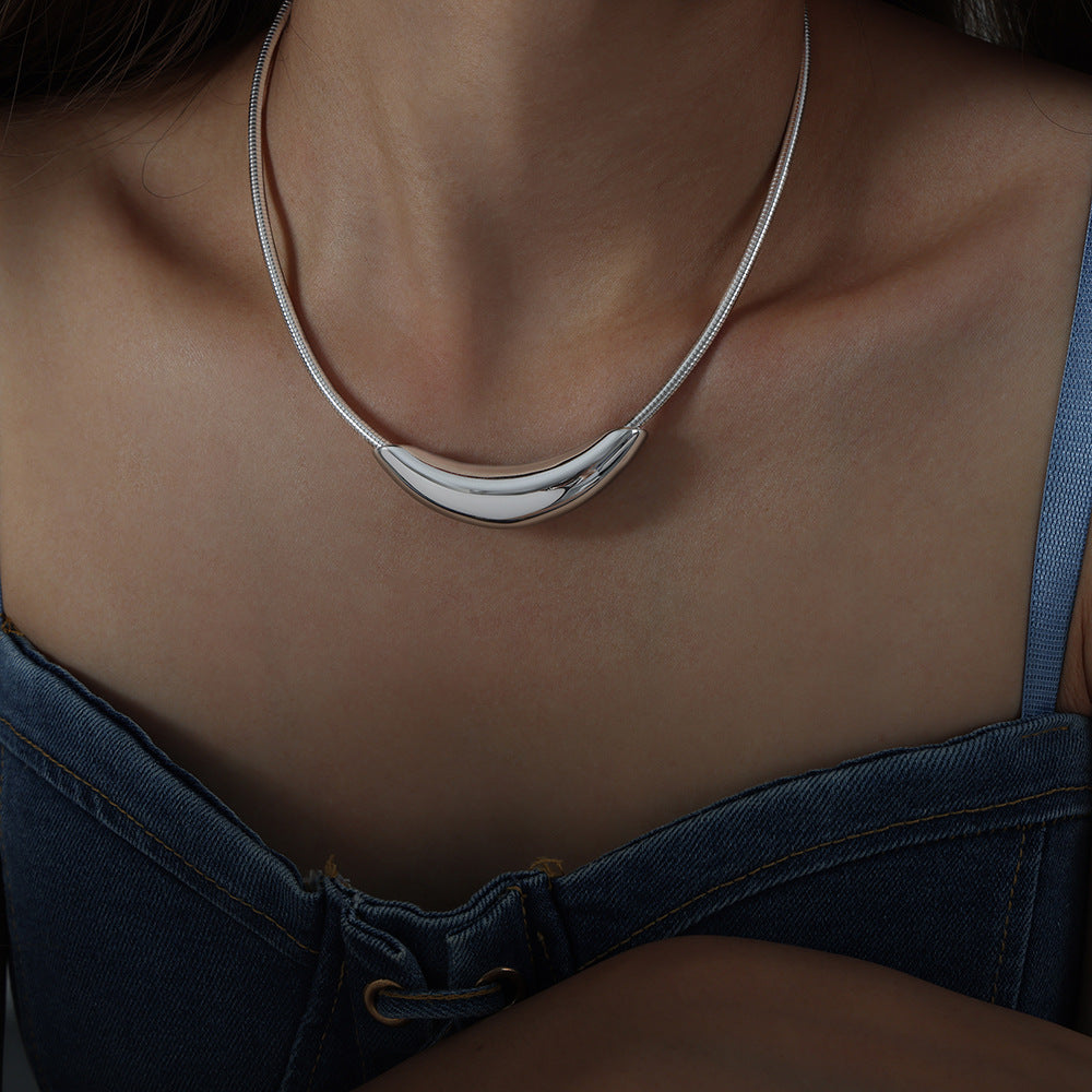 304 Stainless Steel Simple Style Classic Style Plating Solid Color Choker