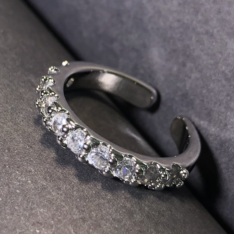 retro printing copper zircon rings
