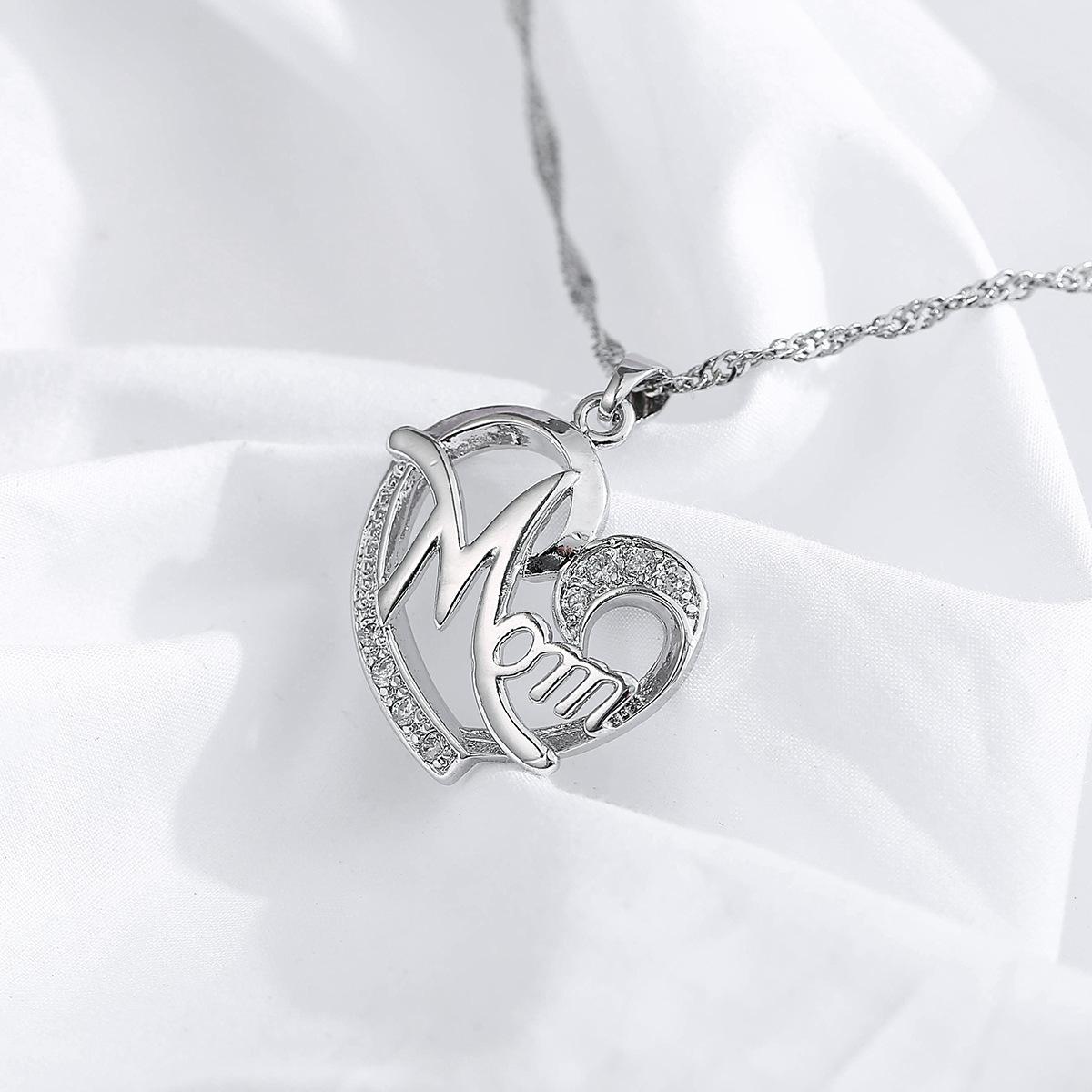 new fashion creative mother's day gift mom diamond necklace