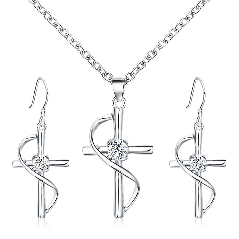 fashion cross alloy plating women's necklace