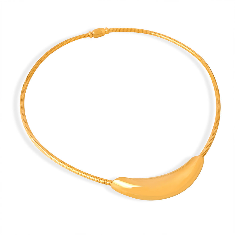 304 Stainless Steel Simple Style Classic Style Plating Solid Color Choker