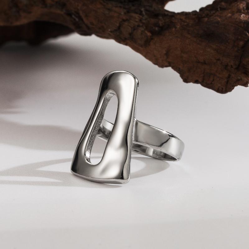 304 Stainless Steel 18K Gold Plated Simple Style Classic Style Plating Round Rings