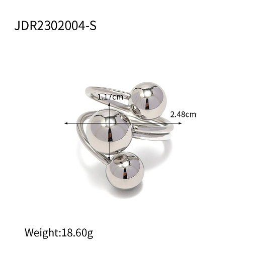retro printing copper zircon rings
