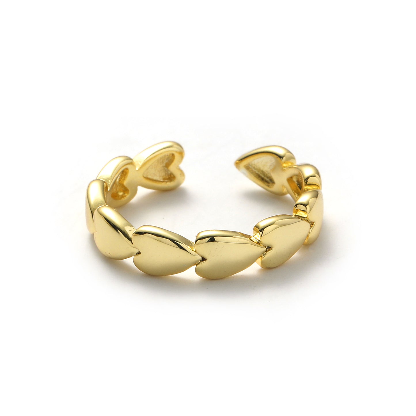 retro printing copper zircon rings