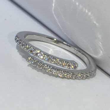 retro printing copper zircon rings