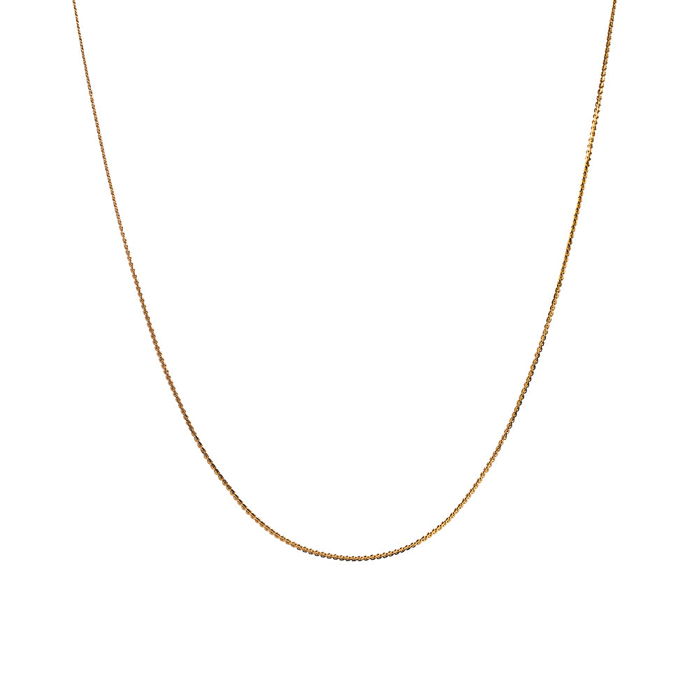 casual simple style solid color stainless steel 18k gold plated necklace
