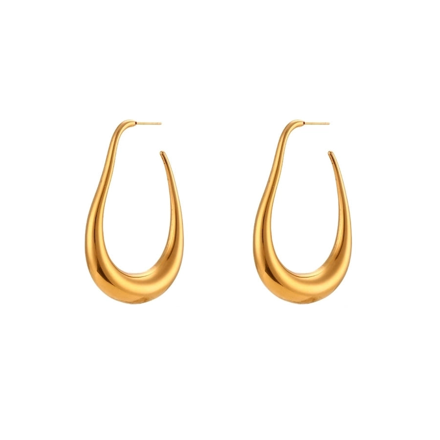 1 pair fashion geometric plating stainless steel ear studs