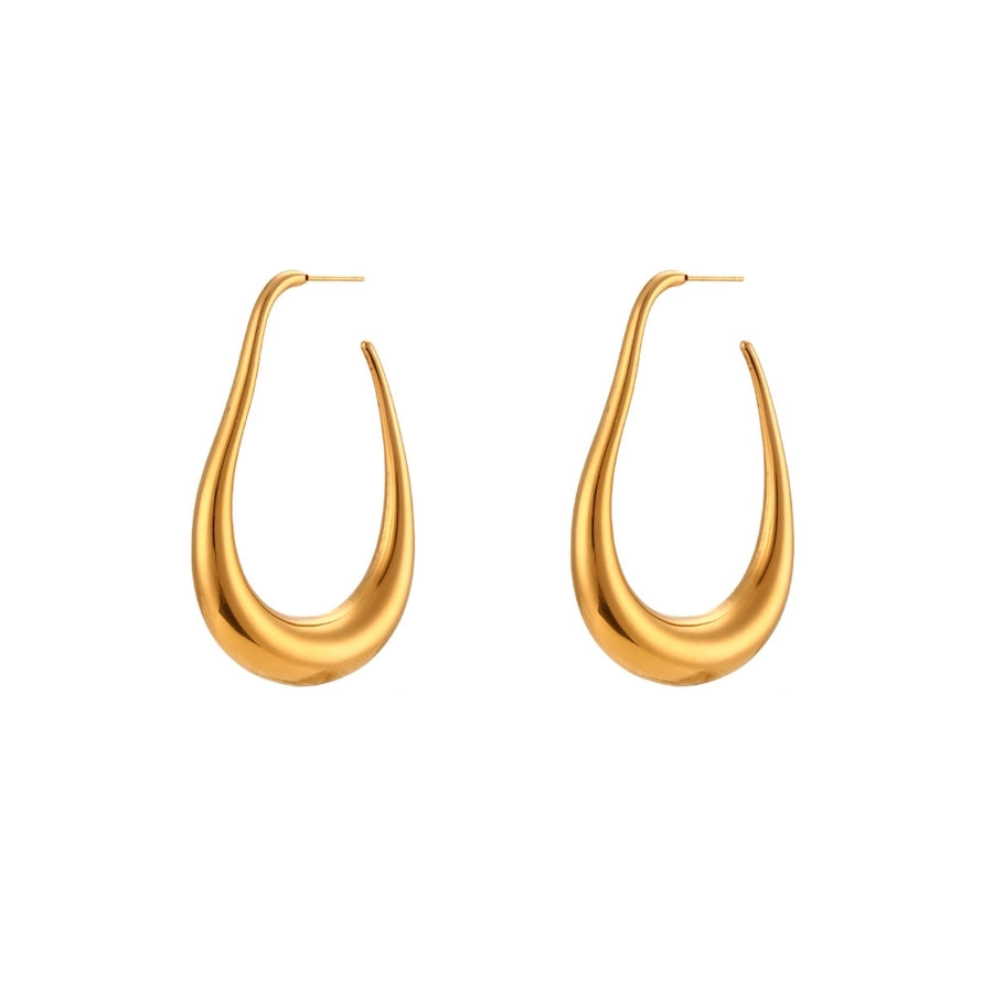 1 pair fashion geometric plating stainless steel ear studs