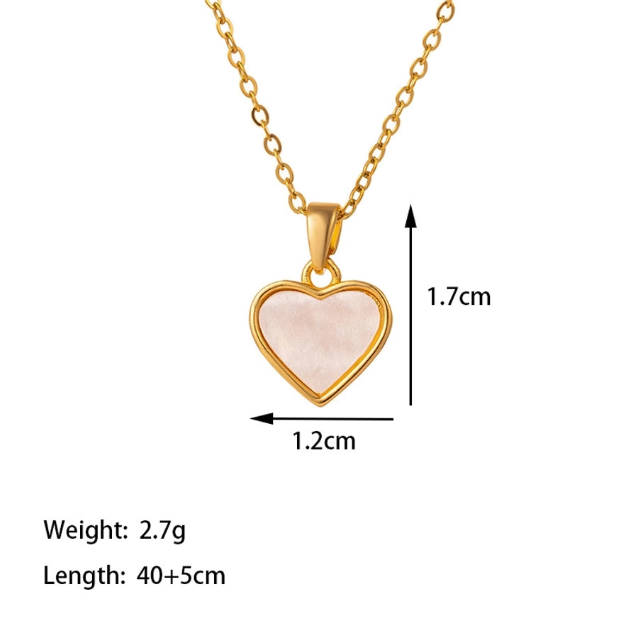 304 Stainless Steel 18K Gold Plated Casual Simple Style Commute Inlay Dolphin Flower Butterfly Acrylic Artificial Rhinestones Pendant Necklace
