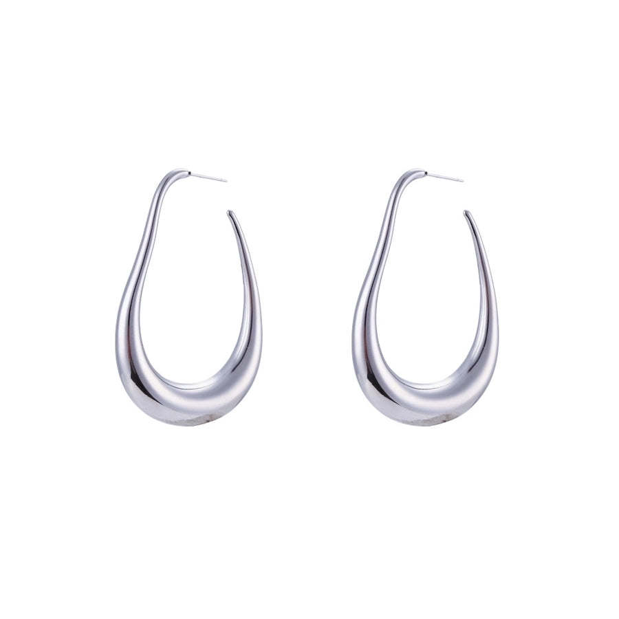 1 pair fashion geometric plating stainless steel ear studs