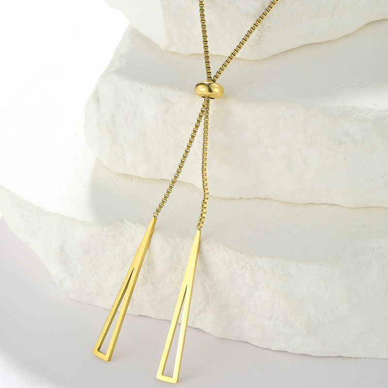 Stainless Steel Elegant Plating Solid Color Pendant Necklace