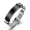 Simple Style Geometric Titanium Steel Plating Men'S wristband