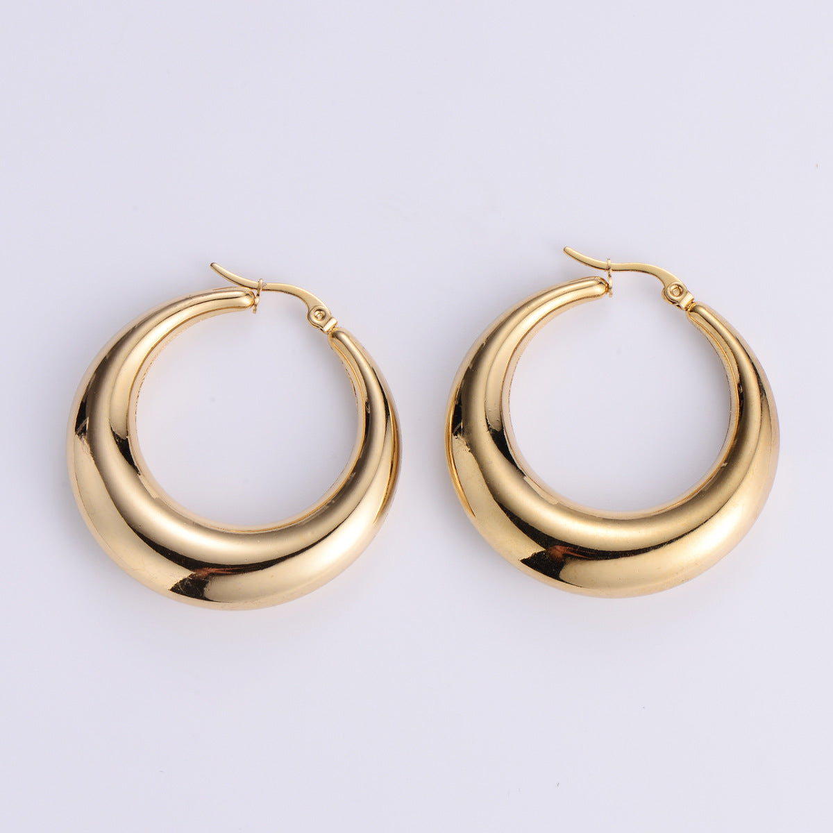 Simple Style Geometric Plating Stainless Steel No Inlaid 18K Gold Plated Earrings