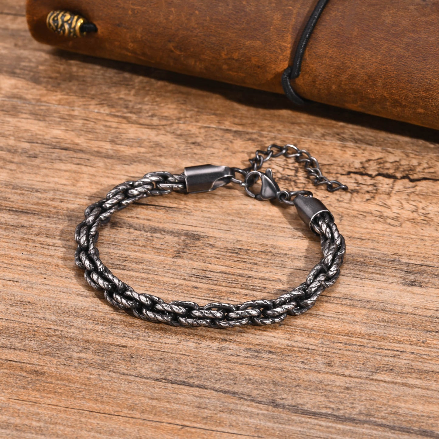 Hip-Hop Retro Geometric 201 Stainless Steel Men's Bracelets
