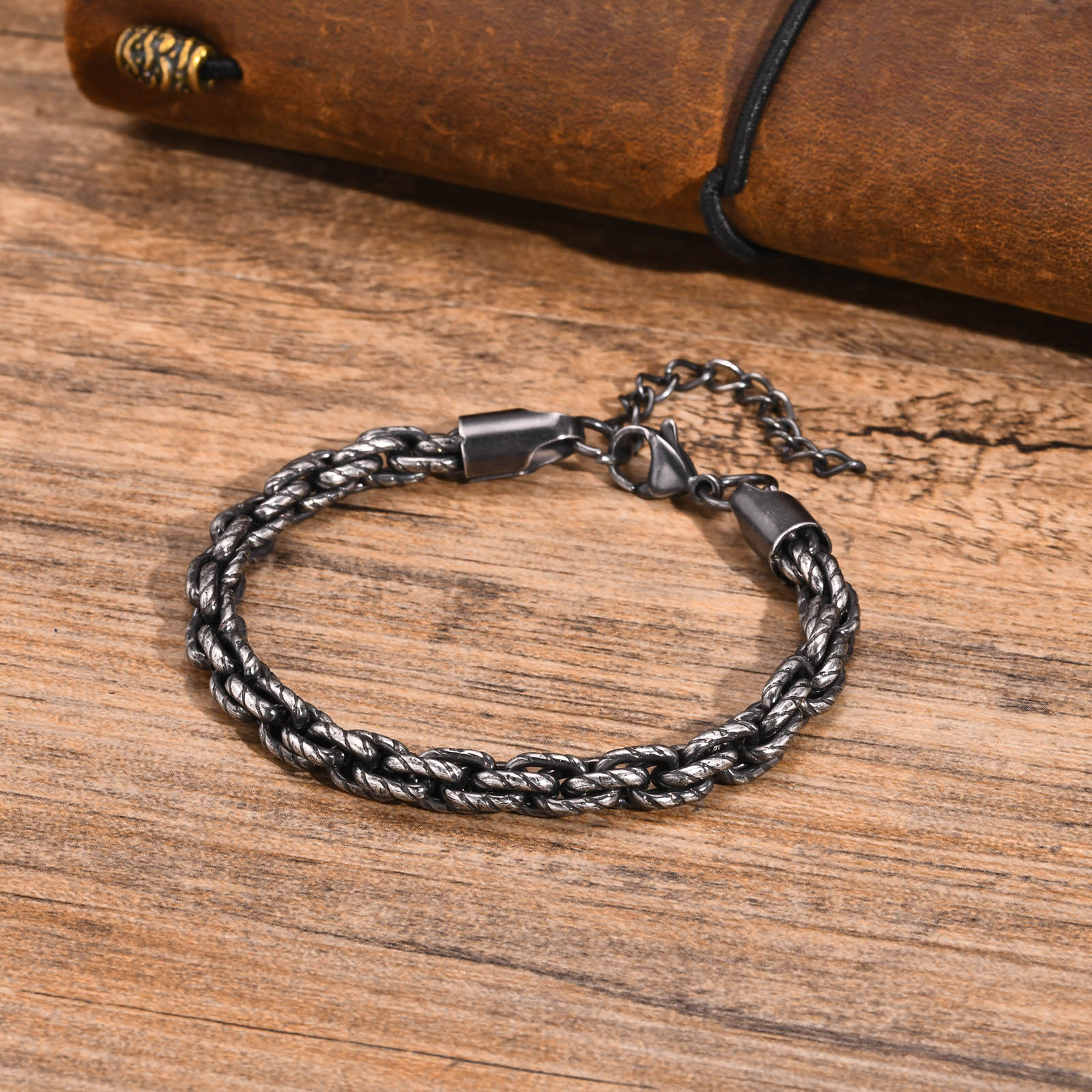 Hip-Hop Retro Geometric 201 Stainless Steel Men's Bracelets
