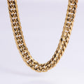 hip-hop rock solid color stainless steel polishing plating 18k gold plated men's long necklace