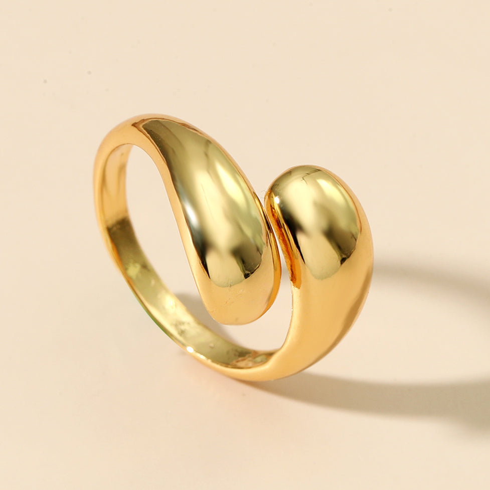 retro printing copper zircon rings