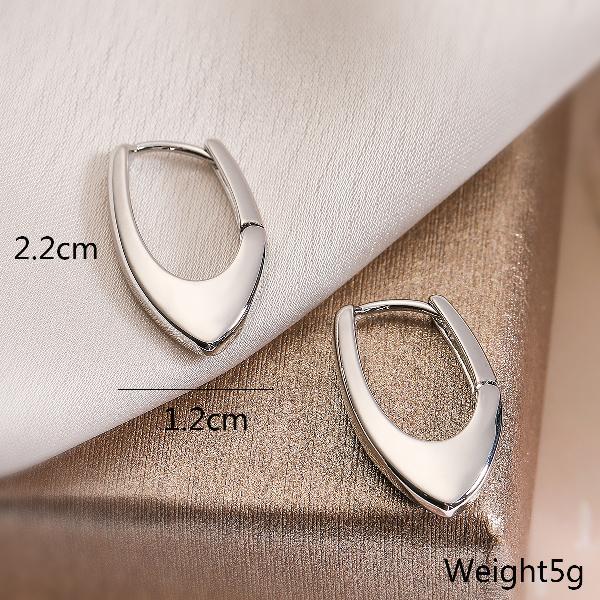 1 Pair Simple Style Commute Geometric Plating Copper Earrings